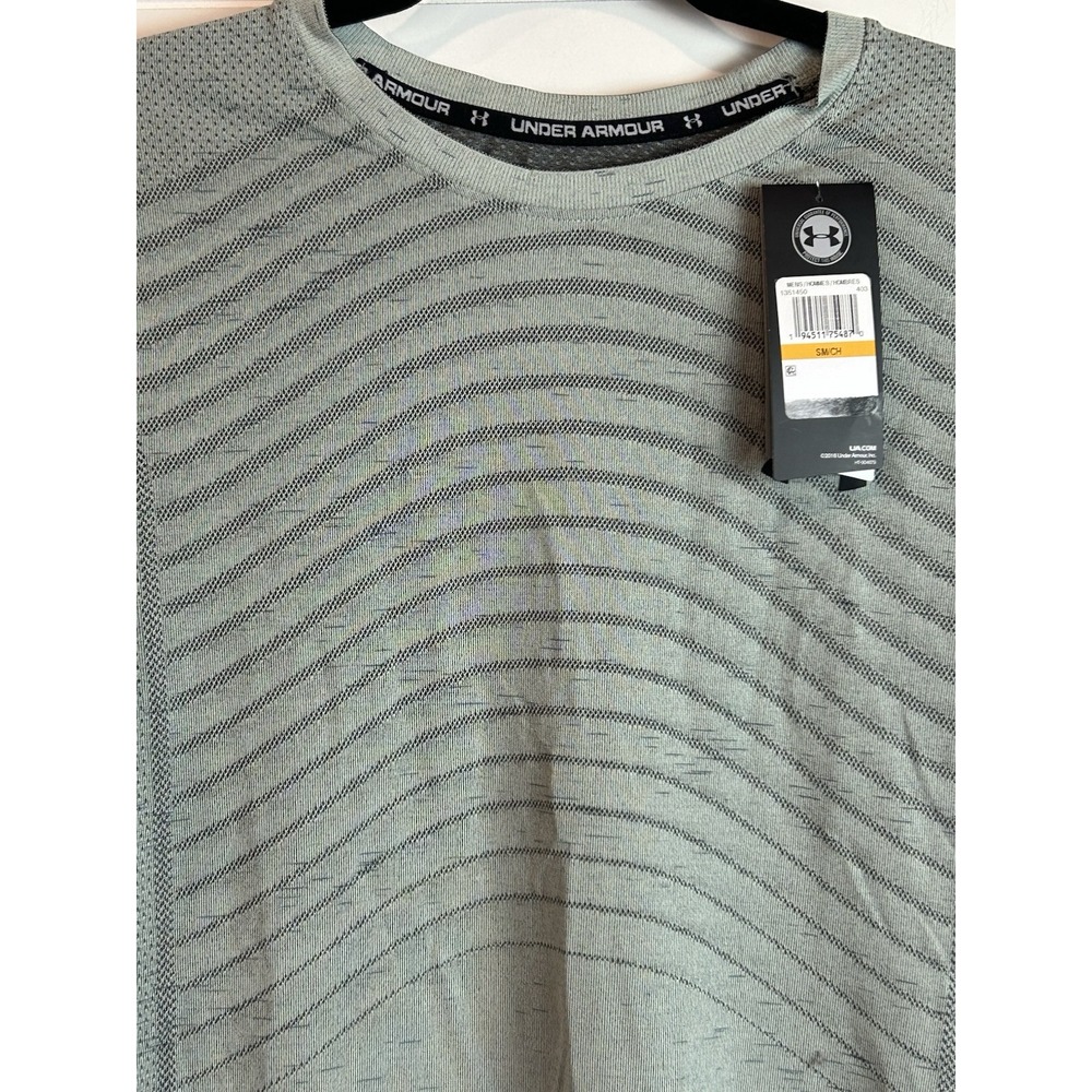 Men's Under Armour Heat Gear Tshirt Sz‎ Small The Seamless Tee Gray - Picture 2 of 7